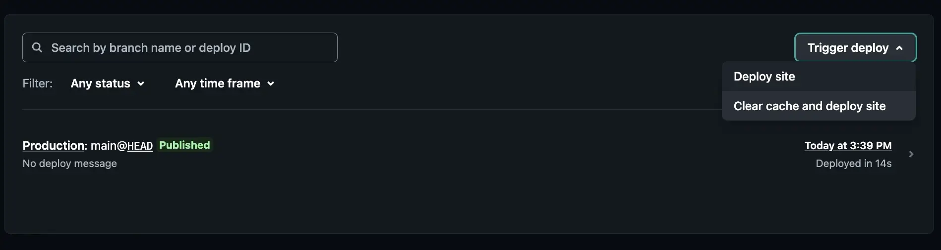 Screenshot of the Netlify dashboard